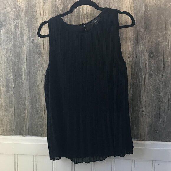 Halogen black pleated tank top business size M - Picture 1 of 4
